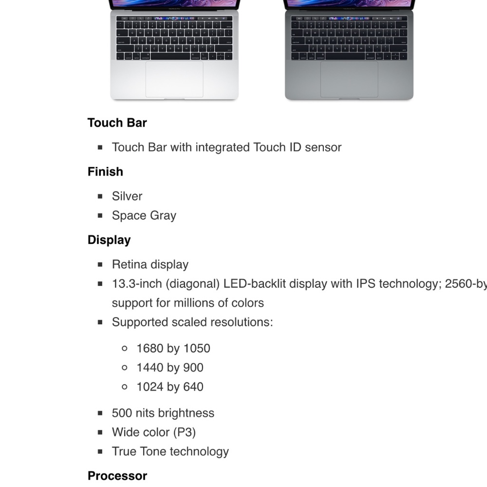 2018 MacBook Pro 13” with Touch Bar